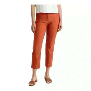 Nanette Lepore Womens Ankle Pants Picante Rusty Red Color Size 20W Stretch